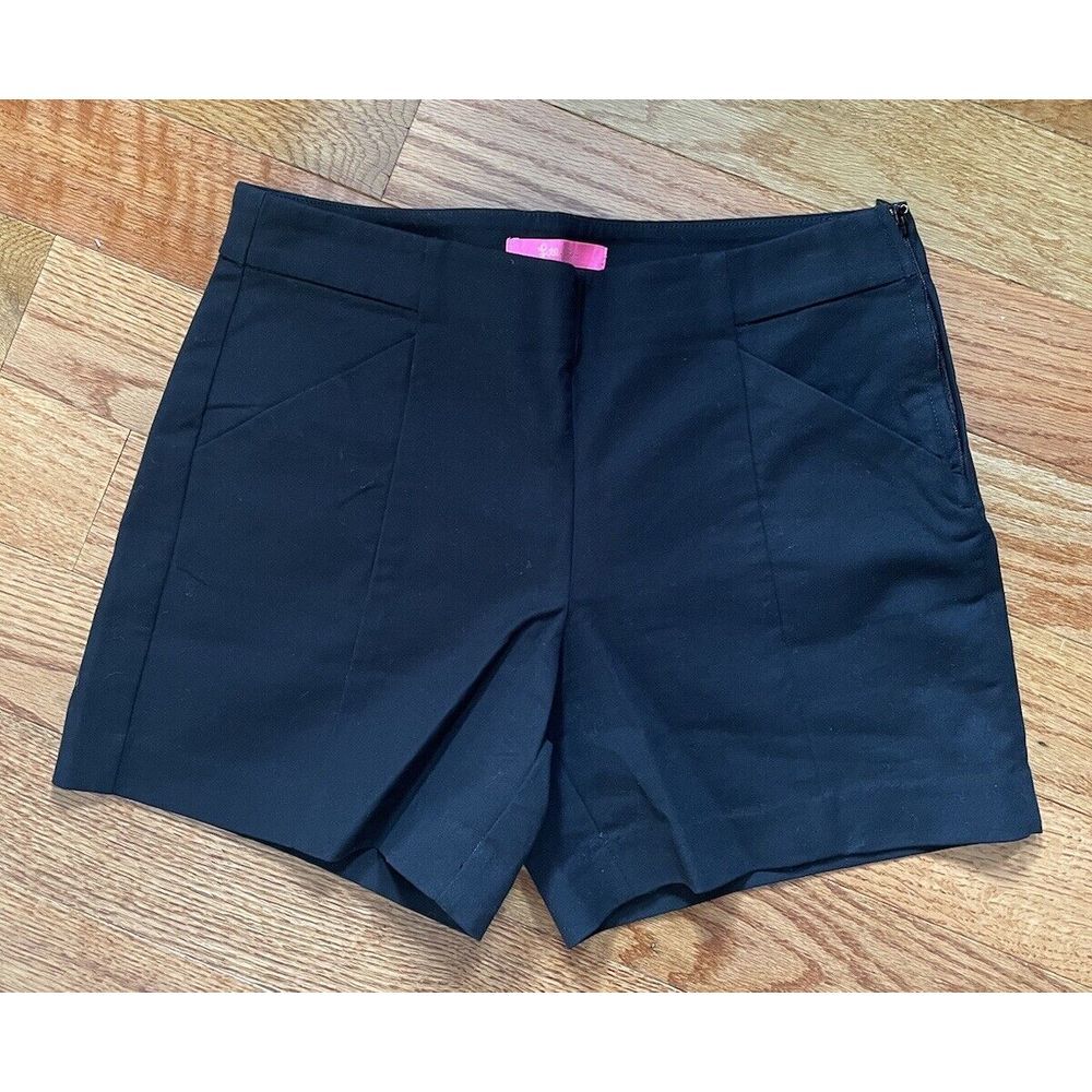 Lilly Pulitzer Black Dress Shorts Size 2 5" Inseam Side Zip